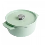 KitchenAid Cast Iron Durable Casserole Pot Home Cooking 22cm/3.3L Pistachio