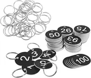 Gadpiparty Plastic Number Tags Round Number Labels for Keychains Abs Easy to Carry