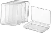 KONTONTY 20 Pcs Transparent Plastic Storage Case with Flap Locking Lid Durable Jewelry Holder for Beads Rings and Gadgets Compact Organizer for Travel and Outdoor Use