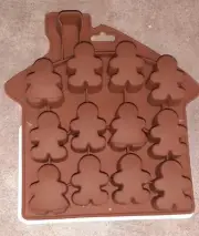 New Wilton Gingerbread Man & Girl Bite-Size Silicone Treat Mold 12