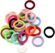 600 Pcs Toddler Hair Elastics Black Elastic Band Kids Scrunchies Black Rubber Bands Scrunchies for Girls Toddler Hair Accessories for Girls Seamless Child Holder