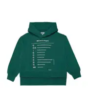 logo-print cotton hoodie 14Y Green