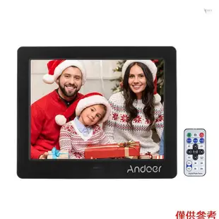 8 吋高清寬螢幕高解析度數位相框鬧鐘 MP3 MP4 電影播放器帶遙控聖誕禮物-淘米家居配件