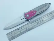 TwoSun Dagger Folding Knife 14C28N Blade Titanium Handle Pocket Knife TS514-Sand