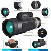 12X50 HD Monocular Telescope,Monocular Telescope for Adults Waterproof with Trip