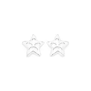 Silver Flower Stud Earrings