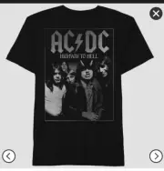 AC/DC Short Sleeve HIGHWAY TO HELL T-Shirt - Black XL NEW WITH TAGS