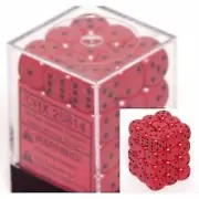 Chessex Opaque 12mm (small) dice set red with black pips 36 pieces die set