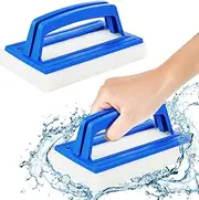 2 Pcs Sponge Swimming Pool Brush Hand Held Bath Scrubber Brush Kitchen Cleaning Tools Tile Brush Scrub Sponges for Shower Bathroom Wall