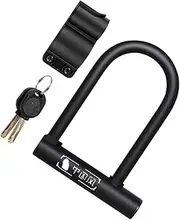 MOBUTOFU Heavy Duty U-Shaped Bike Lock Keys Easy Unlocking for Mountain and Road Bikes
