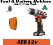 AEG Ridgid 12V tool & battery holder mount bracket storage