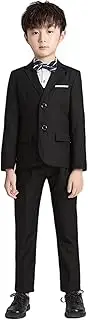 [Kromoc] Boys' 3-Piece Suit Tuxedos 2 Buttons Jacket Vest Pants Homecoming Uniform