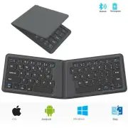 ANYMOB Bluetooth Keyboard Black Folding Ergonomic Portable Wireless Computer Laptop Keys