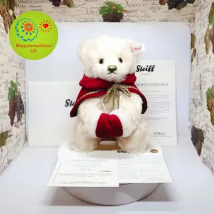【現貨正品】德國 Steiff 限量 金耳釦泰迪熊 手工 羊毛 聖誕節 音樂盒 Weihnachts 收藏 玩偶 娃娃