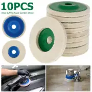 10Pcs 4 Inch Wool Felt Polishing Wheel Buffing Pads Angle Grinder Wheel moQH