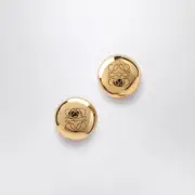 [Loewe] Gold-plated Anagram Pebble button earrings One size Metal