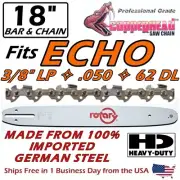 COPPERHEAD 18" Bar & PRO Chain ECHO CS-370 CS-400 18A0CD3762C 3/8LP, .050, 62 DL
