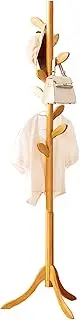 CATZONS Modern Standing Coat Rack with Stable Base,8 Leaf Hooks Clothes Rack Used In The Bedroom Living Room, Office (Wood)