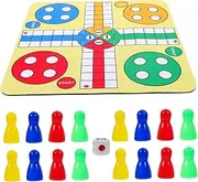 Flying Chess 1 Set Chess Board Toys 24cm Ludo Game Portable Chess Set for Ktv and Home