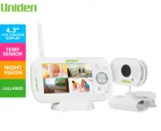 Uniden BW3101 Digital Wireless Baby Video Monitor Nursey Essential - White
