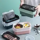 Microwave Bento Lunch Box kids Picnic Food Container Portable Box w/Dinnerware