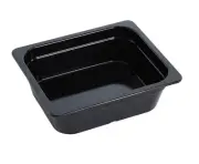 Yanco China GN-213BK GN Black Melamine 3.6L 1/2 Rectangular Food Pan - 6 Each