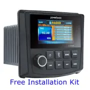 New PowerBass MC-200 Marine Grade Radio 50 W X 4 With Built in Bluetooth & AM/FM