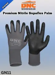 DNC 2PACKS Premium Nitrile Supaflex Gloves Ultra-Flex Safety Protection GN11