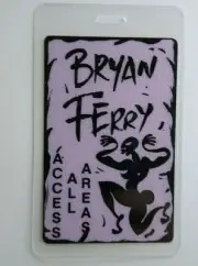 Bryan Ferry Backstage Pass Bete Noire Tour 1988 Original Laminated New Wave Rock