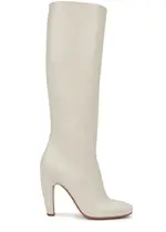 Bottega Veneta Knee Boot Veneta Calf - White - 8 8