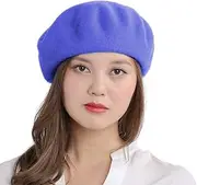 [croch] 90% Wool10% Nylon Knitted French Artist Style Classic Solid Color Wool Berets Beanies Cap Hats