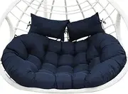 lihtsofty Double Egg Chair Cushion 55x35in Thickened Double Egg Swing Chair Cushions Removable Swing Egg Chair Cushion for Outdoor Patio Hanging Basket Egg Chair Dark Blue