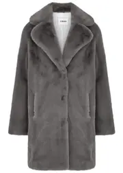 Jakke Heather Faux fur Coat - Grey - S S