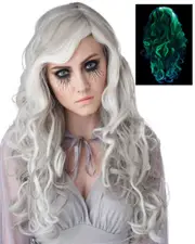 Glow in the Dark Ghost Costume Wig