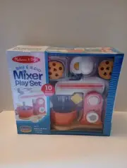 NIB Melissa & Doug Mixer Cookies Bake & Blend 10 Pcs Playset Eggs Butter Recipe