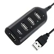 USB 2.0 High Speed Mini 4 Ports Splitter Usb Hub Adapter For PC Laptop Computer Black And Can Only Be Used Individually