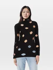 Black Cut Out Stretchy Top