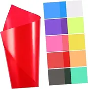 HOMSFOU 20pcs Color Pet Film Light Gel Filtering Sheets Window Tint Film Photo Lighting Filters Correction Gel