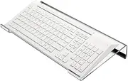 Tilted Keyboard Holder – Acrylic Display Tray, Ergonomic Typing Stand | Angled Improves Wrist Comfort, Transparent Frame Enhances Setup Aesthetics for Office Desks, Schools, Rooms, Home