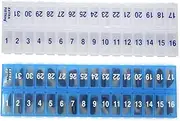 AM PM 31 Day Once-a Day Monthly Pill Planner Organizers - Large Compartment Pill Boxes Store Medications for Entire Month Plus Compartment for Extra Pills (AM/PM Clear & Blue) BPA Free