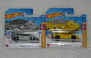 NEW HOT WHEELS 94 BUGATTI EB110 SS SILVER / YELLOW SET SHORT CARD RARE 65/250
