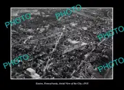 OLD LARGE HISTORIC PHOTO EASTON PENNSYLVANIA, AERIAL VIEW OF TOWN c1931