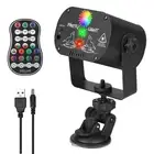 DJ Laser Party Lights, RGB LED Disco Light, Sound Activated Projector Strobe ...
