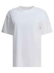 [Alexander Wang] Alexander Wang-Essential Jsy Ss Tee W/ Puff Logo & Bound Neck T-Shirts Bianco-Donna XS