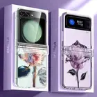 ShockProof Case For Samsung Galaxy Z Flip6 Flip5 Flip4 3 Rose Hard Clear Cover