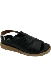 Miz Mooz Leather Backstrap Sandals Cornwall Black