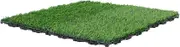 DOITOOL 4pcs Artificial Grass Rug Indoor Outdoor Rug Fake Grass Carpet Artificial Turf Faux Grass Rug Realistic Turf Soft Rubber Backing Green 30×30cm