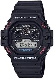 CASIO Men's G-Shock 5900 Digital Watch, Black/Clear Dial, Black Band
