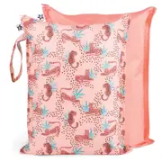 Tiny Twinkle - Mess-Proof Wet Bag 2 Pack - Leopard & Coral Colours