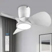 Ceiling Fans with Lights and Remote, 24 Inch Reversible Black Modern Dimmable...